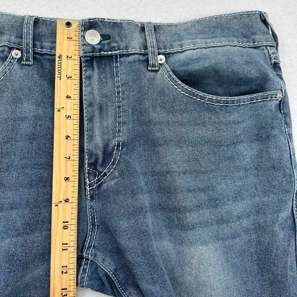 True Religion Ricky Big T Flap Relaxed Straight Jeans Light Pacific Wash 36x34